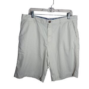 Tommy Bahama Shorts Men's 36 Beige Khaki Chino Button Solid